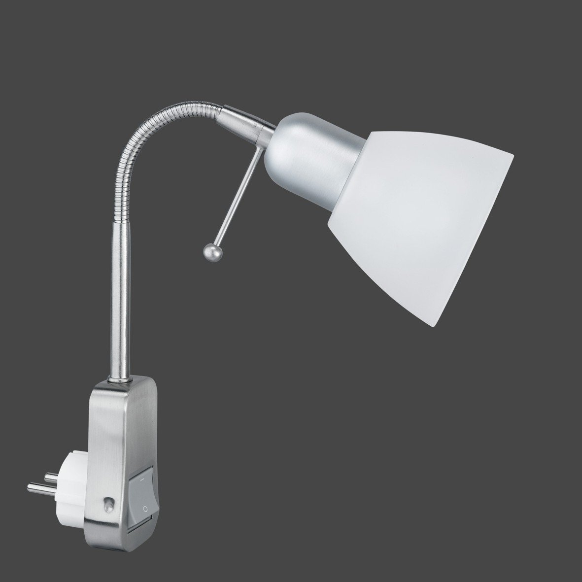 Trio 8911211-07 Serie 8901 - Foco, bombilla excluida, E14, 40 W, 230 V, A++, E, IP20, 40 x 9,2 x 20,5 cm, diámetro 9 cm, metal, níquel mate