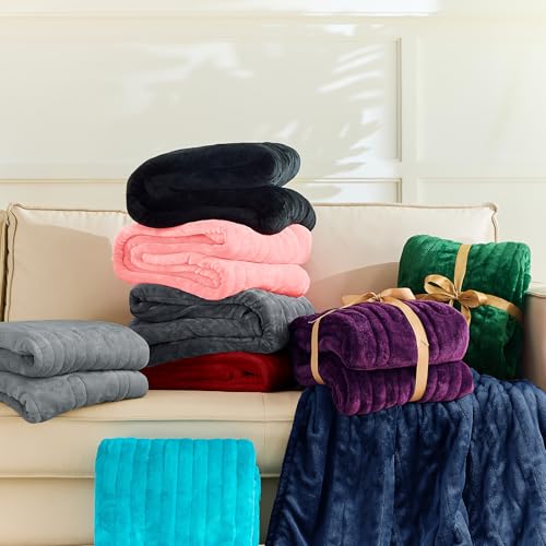 BOMOVA Heated Electric Throw Blanket - 50" x 60" Heating Blanket with 10 Heating Levels & 8 Hours Auto Off, Warm Flannel Blanket with Over-Heat Protection, for Women, ETL & FCC Certified