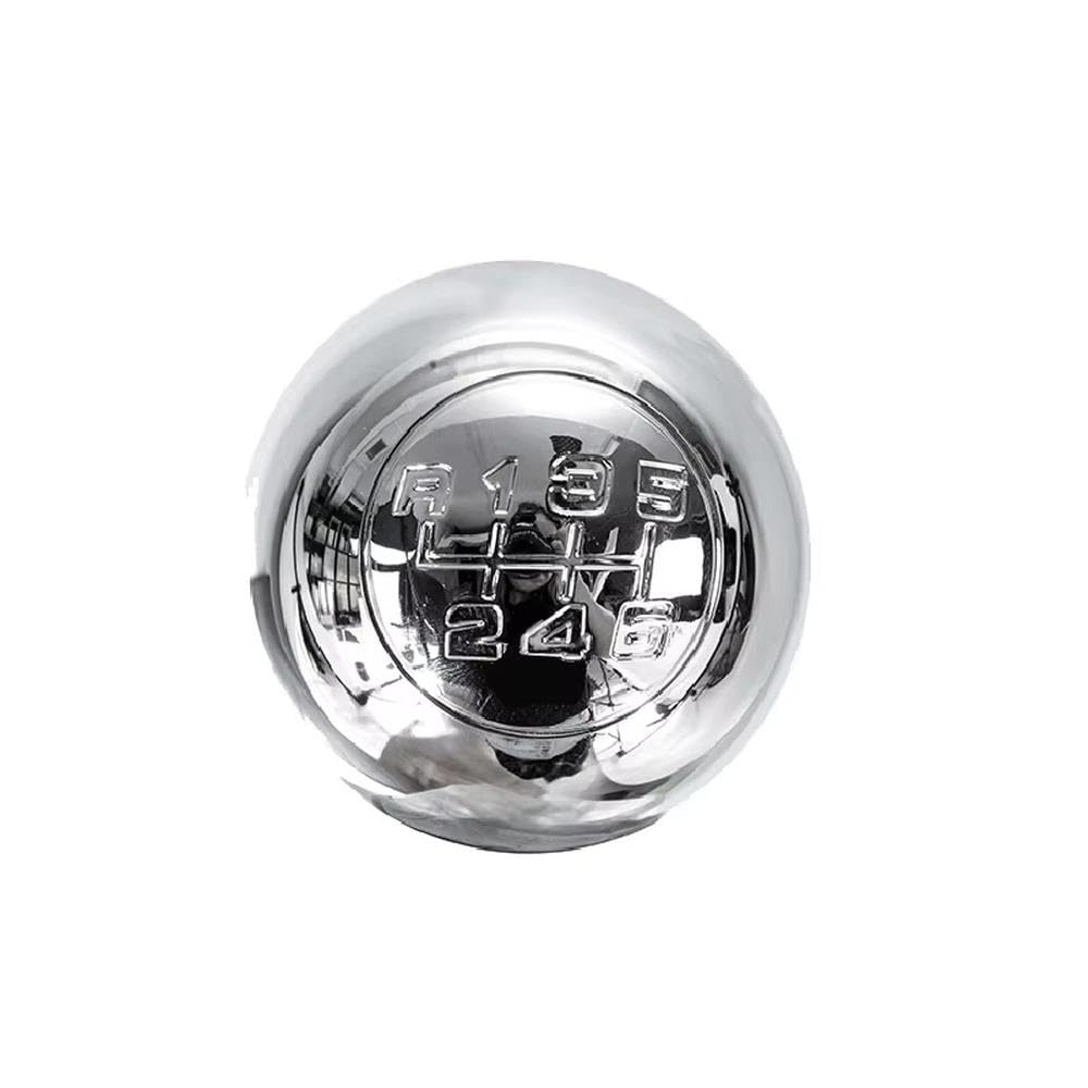 YDXHERTA Chrome Silver 6 Speed Gear Shift Knob Shifter Lever Handball for Alfa for Romeo for Giulietta 2010-2024 Auto Parts