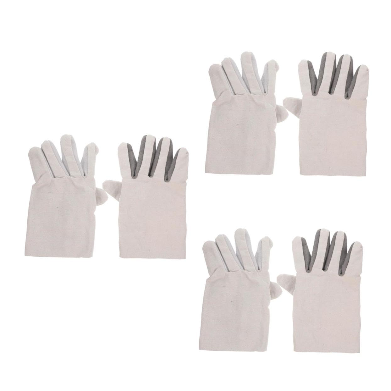 Uonlytech 3pares Guantes De Soldador De Cuero De Vaca y Lona De Doble Capa Resistentes Al Desgaste Aceite Para Trabajos Pesados y Actividades Al Aire Como Barbacoas y Camping