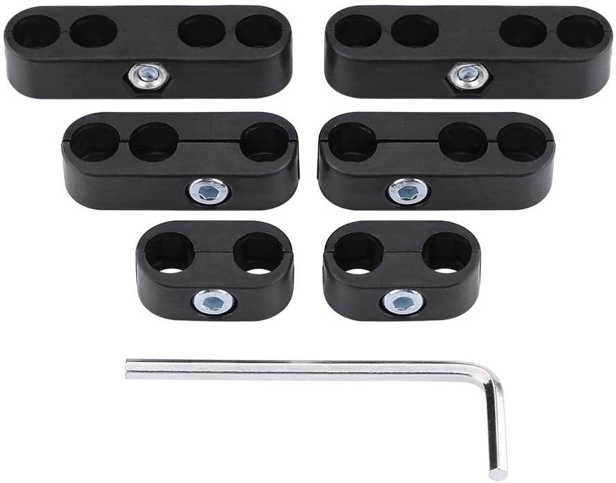 GSKMOTOR Chrome Linear Spark Plug Wire Separators Divider