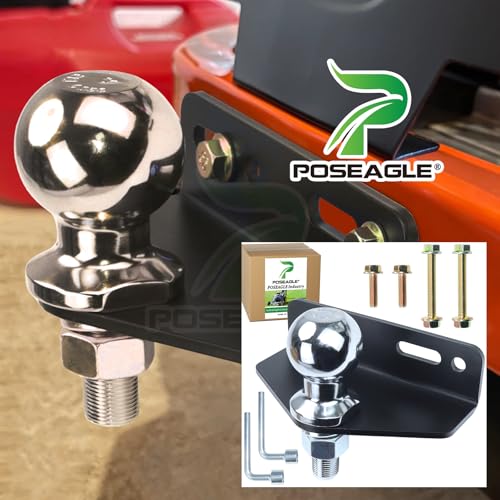 Image of [Upgraded Universal Heavy Duty Zero Turn Mower Trailer Hitch | Include Chrome Trailer Hitch Ball, 2,000 lbs, 1-7 /8-Inch Diameter, 3 /4 x 2-Inch Shank and L Socket Wrench
