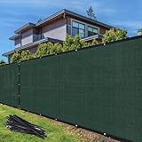 50'x4' Solid Dark Green Commercial Privacy Fence Screen Custom Available 3 Years Warranty 130 GSM 88% Blockage