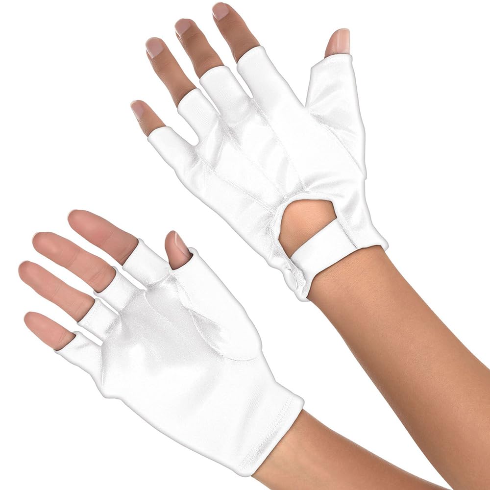 Amscan Unisex Short Fingerless Gloves - Adult Size (1 Count) - Perfect for Costumes Parties