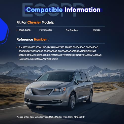 Image of ECCPP AC Compressor Fast Cooling Fit for Chrysler Pacifica 3.8L 2005-2008 Air Conditioning Compressor