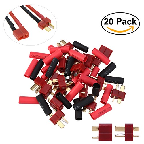 UEETEK T-Plug Conectores Deans estilo macho y hembra para RC LiPo Batería - 10 Pares