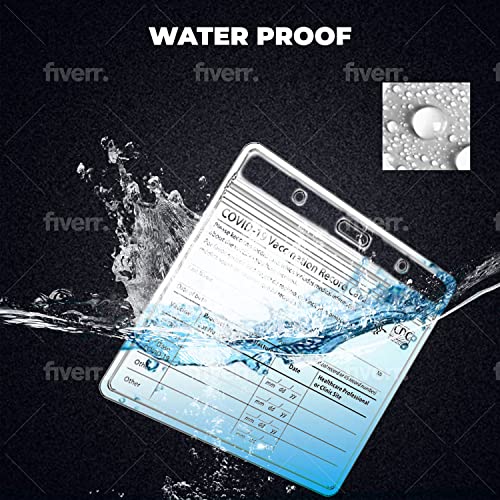cdc 4x3 vaccination card holder 10pk waterproof scratch less and zip resealable id badge holder immunization covid card protector holde name tag id badge cover sleeve pouch immunization card