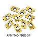 GBJ 20PCS APMT1604 PDER Turning Inserts Cutting Tools Industrial Tools Tin Coated APKT1604 Carbide Inserts Milling Inserts Tool Holders Processing Steel parts R0.8