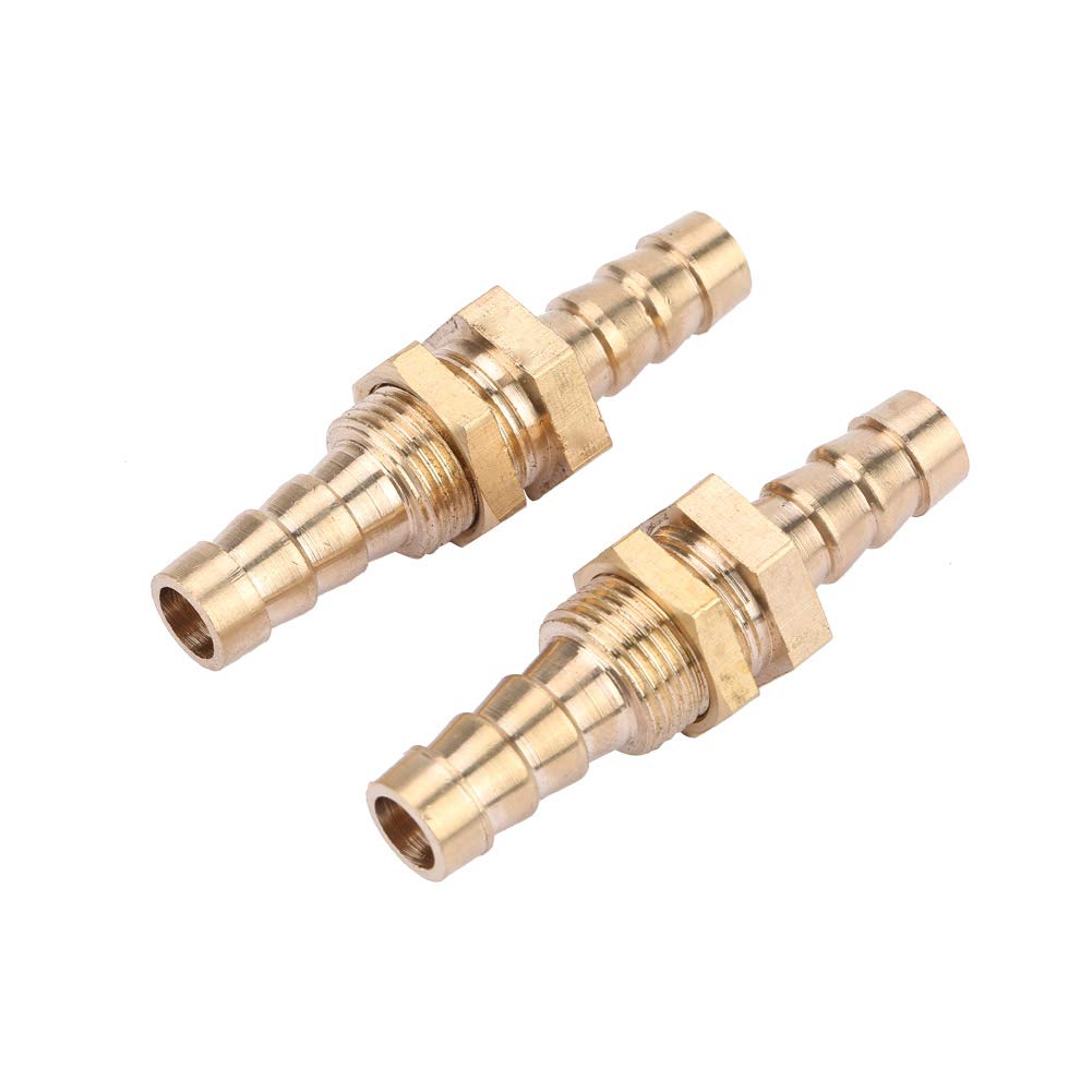 2Pcs Brass Bulkhead barbed bulkhead fitting 6mm barb bulkhead Pipe