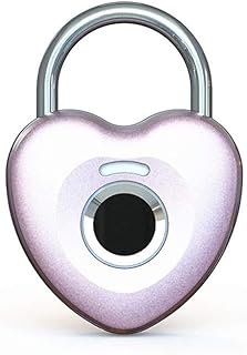 ZSEDP Fingerprint Padlock Smart Touch Lock Metal Waterproof Anti-Theft Intelligent Keyless for Gym Locker, School Locker Lock, Backpack, Suitcase, Travel Luggage (Color : Pink)