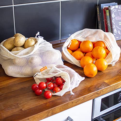 17 Reusable Cotton Mesh Bags