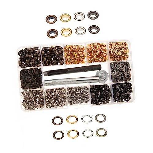 Kit complet de grommets pour cuir avec outil de pose œillets couleurs