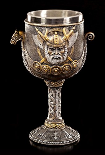 Calice de viking – Emblème avec bateau Drakkar | Coupe décorative pour dégustation de vin