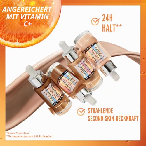 Maybelline New York Foundation, Langanhaltendes Make-Up mit Vitamin C, Vegane Formel, Super Stay Skin Tint, Nr. 31 – Ansicht 3