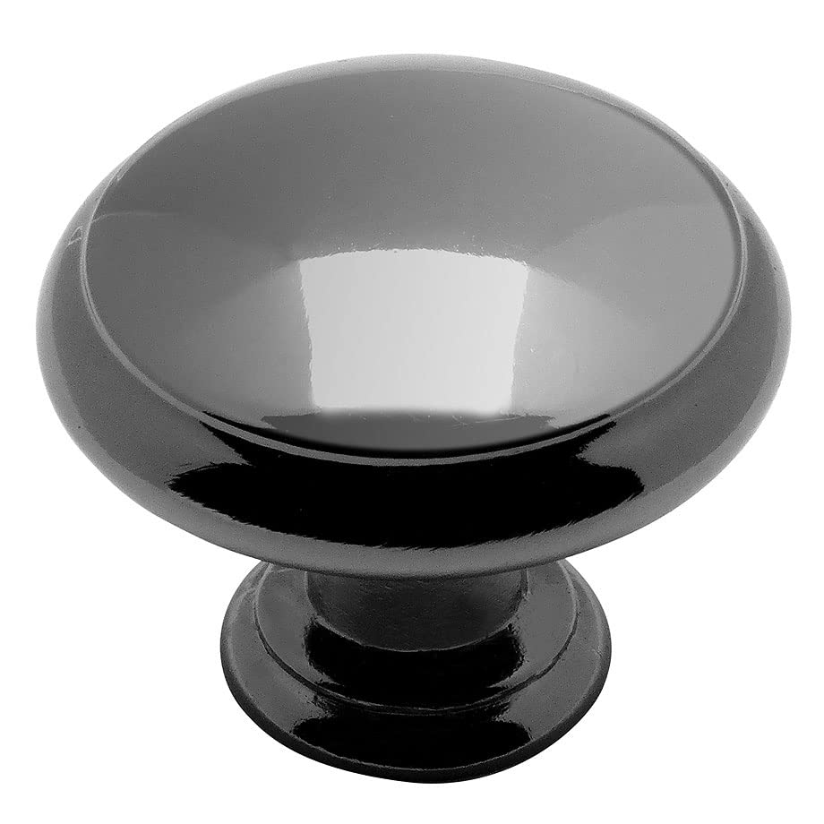 Cosmas 5 Pack 5422BN Black Nickel Cabinet Hardware Mushroom Knob - 1-3/16" Diameter