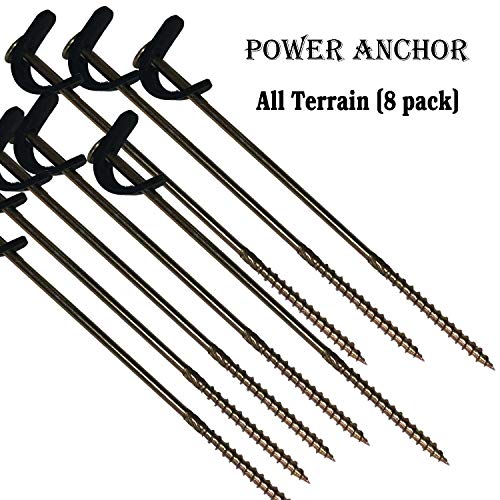 Keyfit Tools Estacas para Tienda Todo Terreno (Paquete de 8) Estacas de Tornillo con Correa Secura para Anclar Tarps, Cabañas de Pesca, Camping y Caza miniatura 2