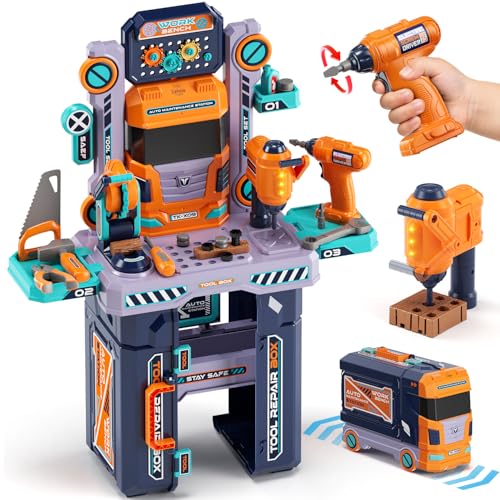 Lehoo Castle Werkbank Kinder 83cm Großformat, Transformierbarer...