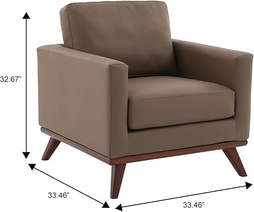 Miniatura 26 de LeisureMod Chester - Silla moderna y contemporánea con patas de madera de abedul maciza, color gris Gris,Malla beige,Cognac Tan,gris topo,Negro
