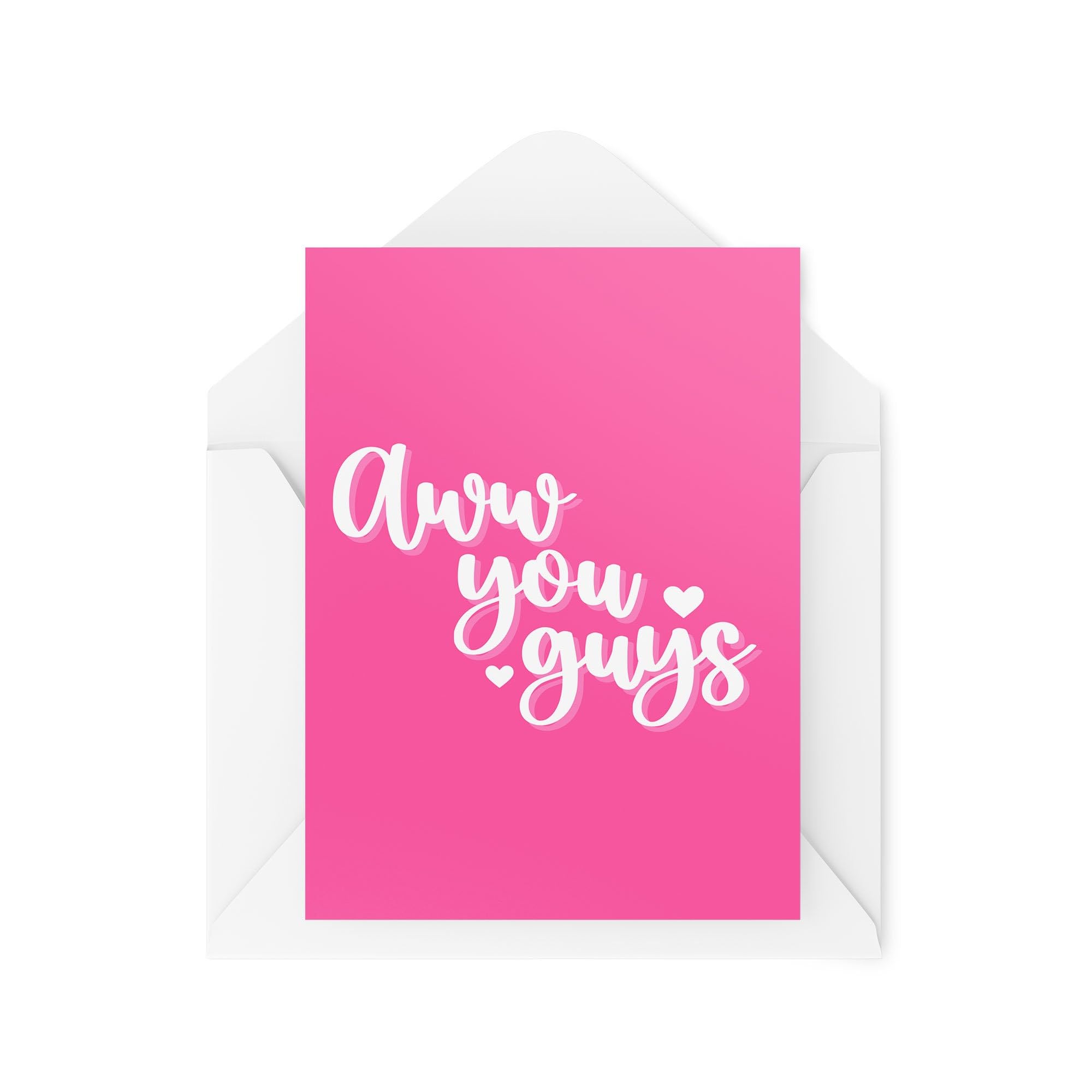 Wedding Cards for Husband and Wife - Newlyweds Cards - Aww You Guys - Best Friend Wedding Card - Congratulations Cards - CBH1801