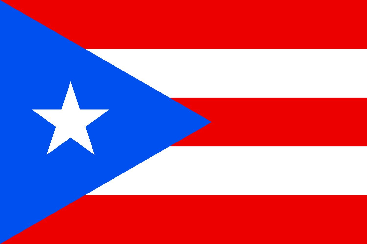 Drapeau Porto Rico de 1.5m² en finition paysage haute résistance
