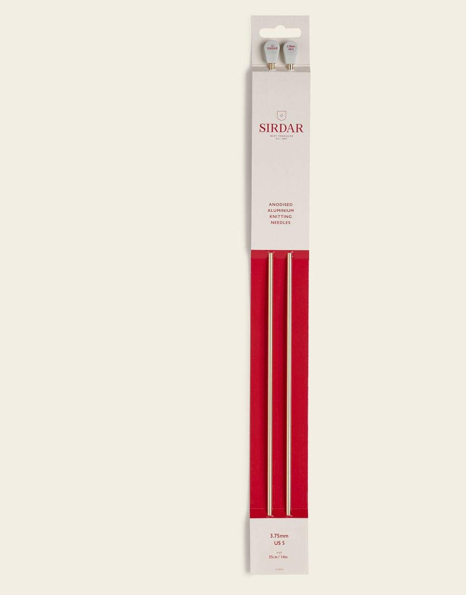Sirdar Knitting Needles 3.75mm/ US 5 - Anodised Aluminium. Length 14''/35cms