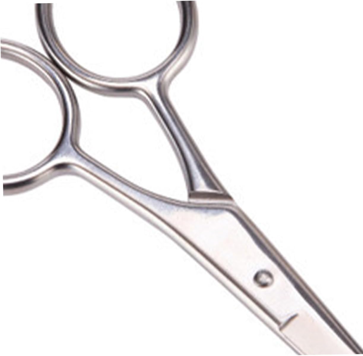 FOMIYES 2pcs Stainless Steel Beard Shears for Precise Trimming and Styling Barbershop and Grooming Scissors Mirror Polished Finish