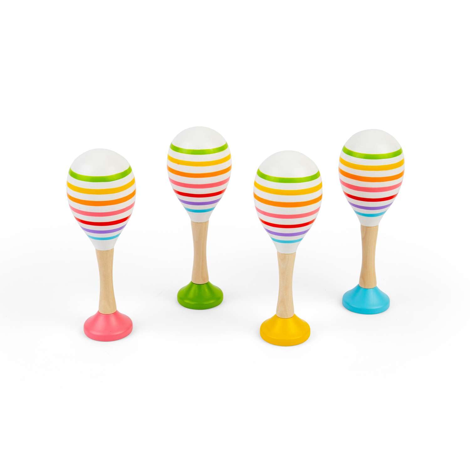 BigJigs Holzmaraca Spielzeug Set - buntes Musikinstrument für Kinder