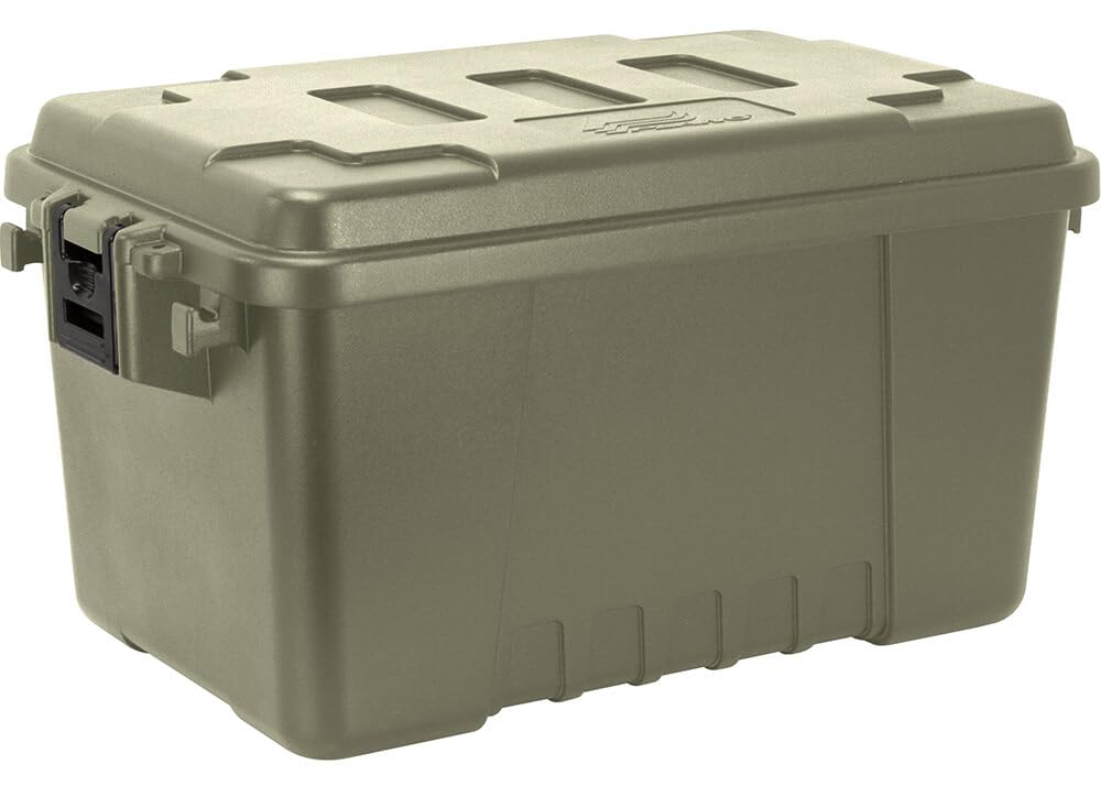 PLANO Sportsman'S Trunk Small 53Ltr, Desert Tan, Military-Grade Storage Box With Lid, Heavy Duty, Large, Camping &Amp; Army Storage Trunks, Perfect For Hunting, Paintball, Airsoft Or Home Storage