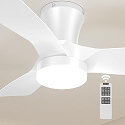 Ventilateur de plafond avec éclairage 80 cm, télécommande…