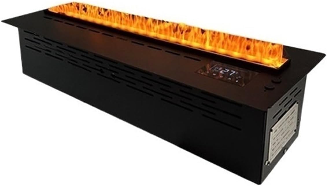 Decorative Fireplace Fireplace Recessed Electric with LCD Touch Screen Remote Control Flame Adjustment(Small)