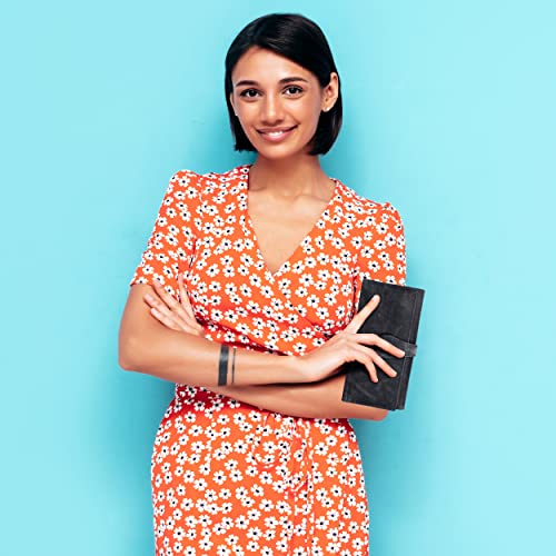 Real Leather Women Wallet Leather with RFID Blocking - Designer Trifold Card Holder Ladies Clutch with ID Window Wallets4