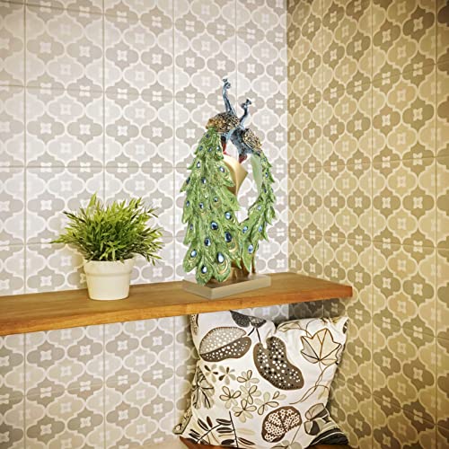 Estatua decorativa de pavo real de resina para escritorio miniatura 2