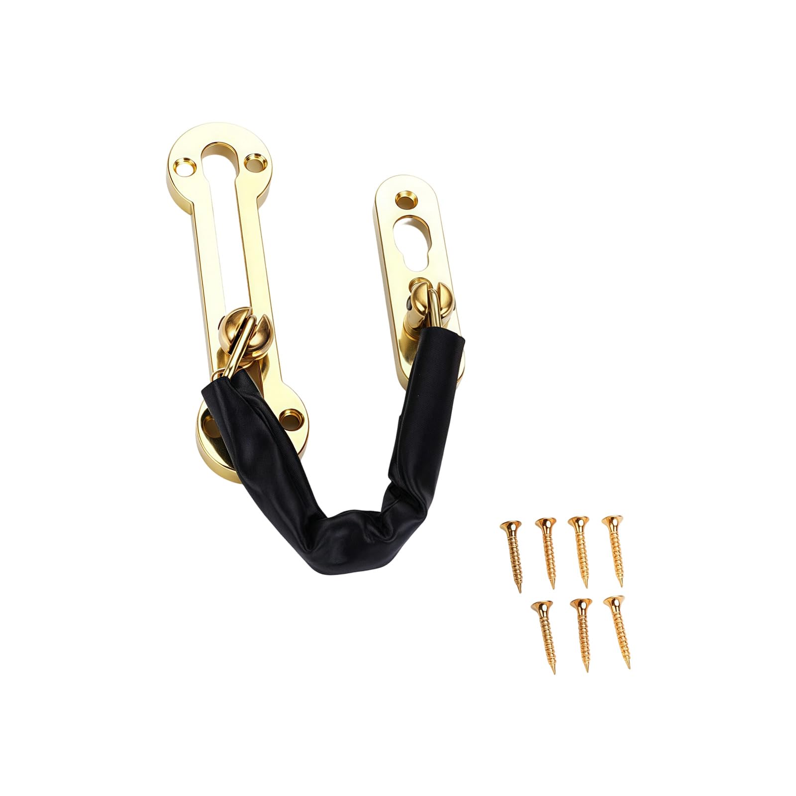 Yrohgkpn Gold Commercial Grade Door Security Chain Rustproof Untarnished Data Security For Hotel Room Untarnished Hotel Door Chain