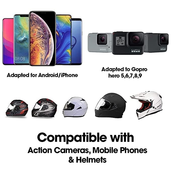 Image of Helmet Chin Mount Compatible with All Smart Phones & Action Cameras (Black 2)