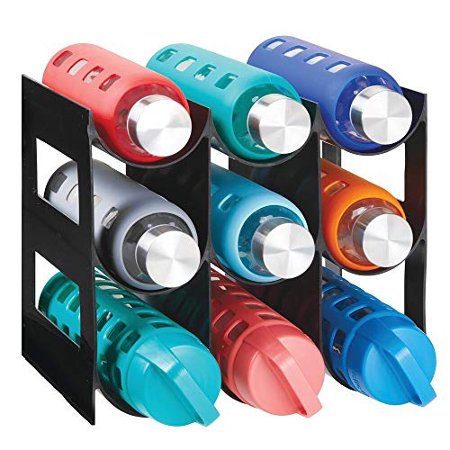 mDesign - Flessenrek - wijnrek - waterflessen/wijnflessen - met 3 etages en 9 houders - voor aanrechten, voorraadkasten… - Afbeelding 8