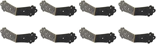 Miniatura 1 de METALLIXITY Protectores de esquina decorativos (2.126 in2.13 pulgadas), 8 unidades, funda de metal de madera para muebles, mesa de madera, bronce