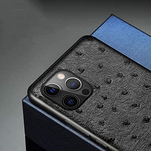 Étui en cuir véritable iPhone 12 Pro Max antichoc dos surélevé - 6
