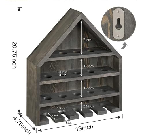 Huyear 13 Baseball Display Case Wooden Home Wall Mounted Baseball Shelf Baseball Bat Storage Display Rack #TOP2
