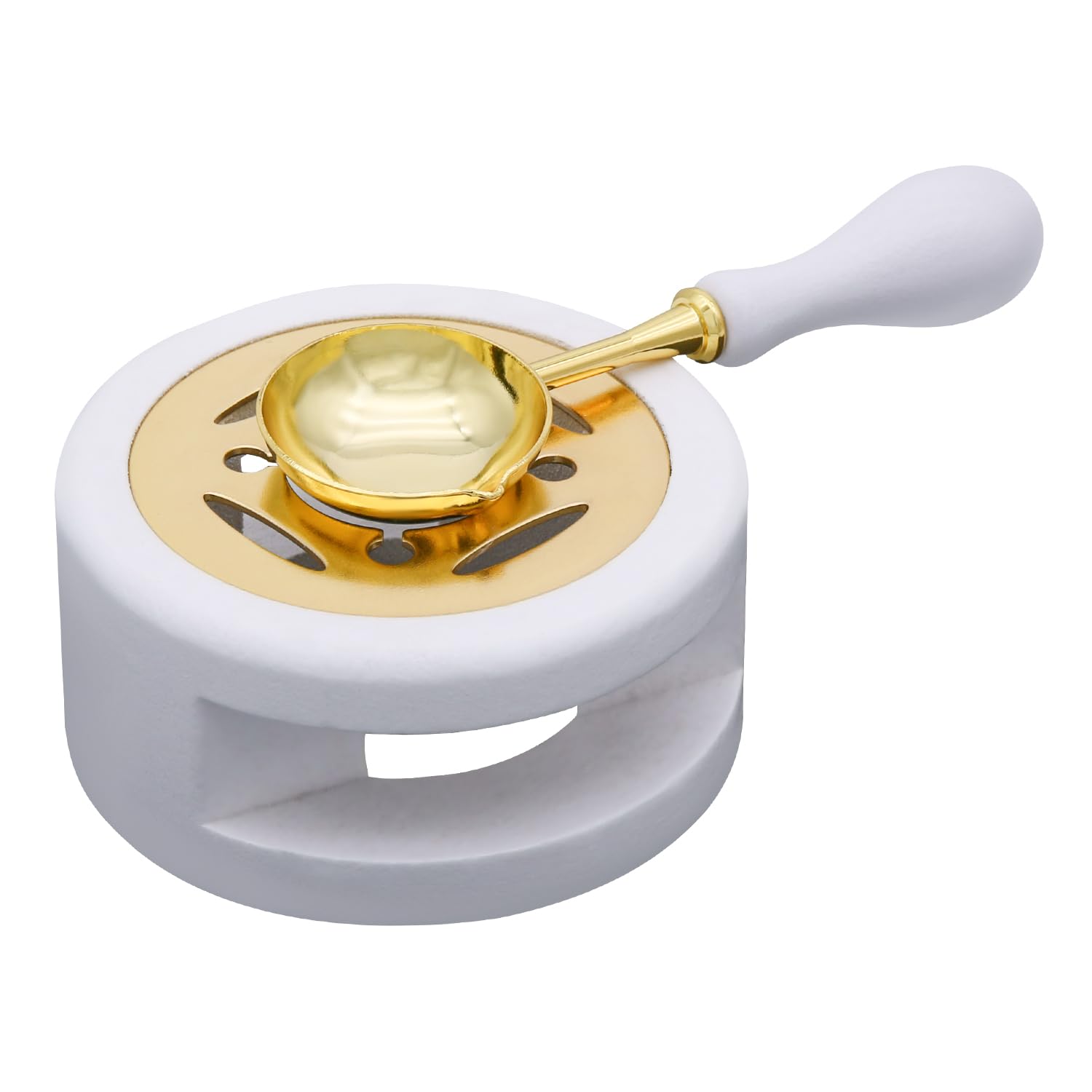 Chauffe-cire Uxney Avec Cuillère à Cacheter - Fusion Rapide Pour Perles Et Bâtons De Cire, Vert Clair