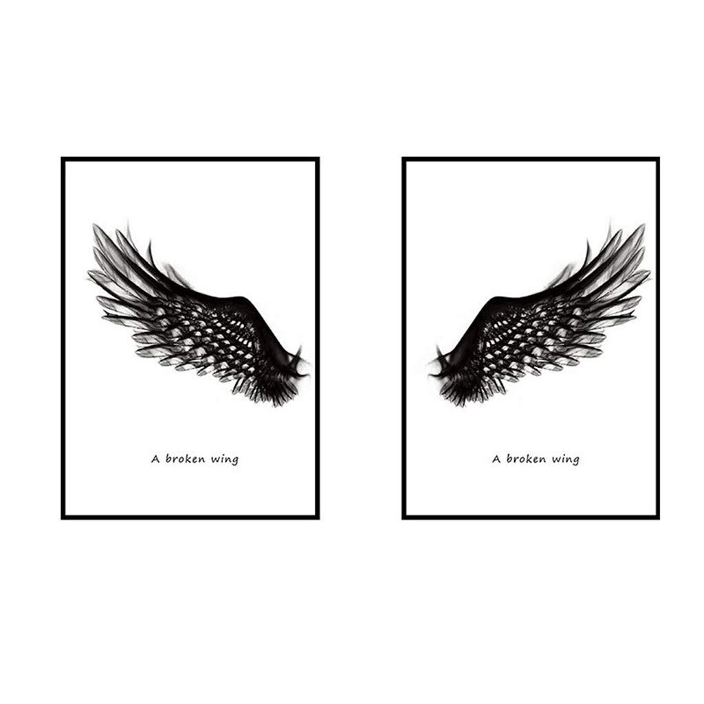 Anyren 3D Joint Painting Black Angel Wings Creative Home Decoration Wall Sticker Decor Gifts for Boys Girls Kids Bedroom Decor Nursery Room Home Decor