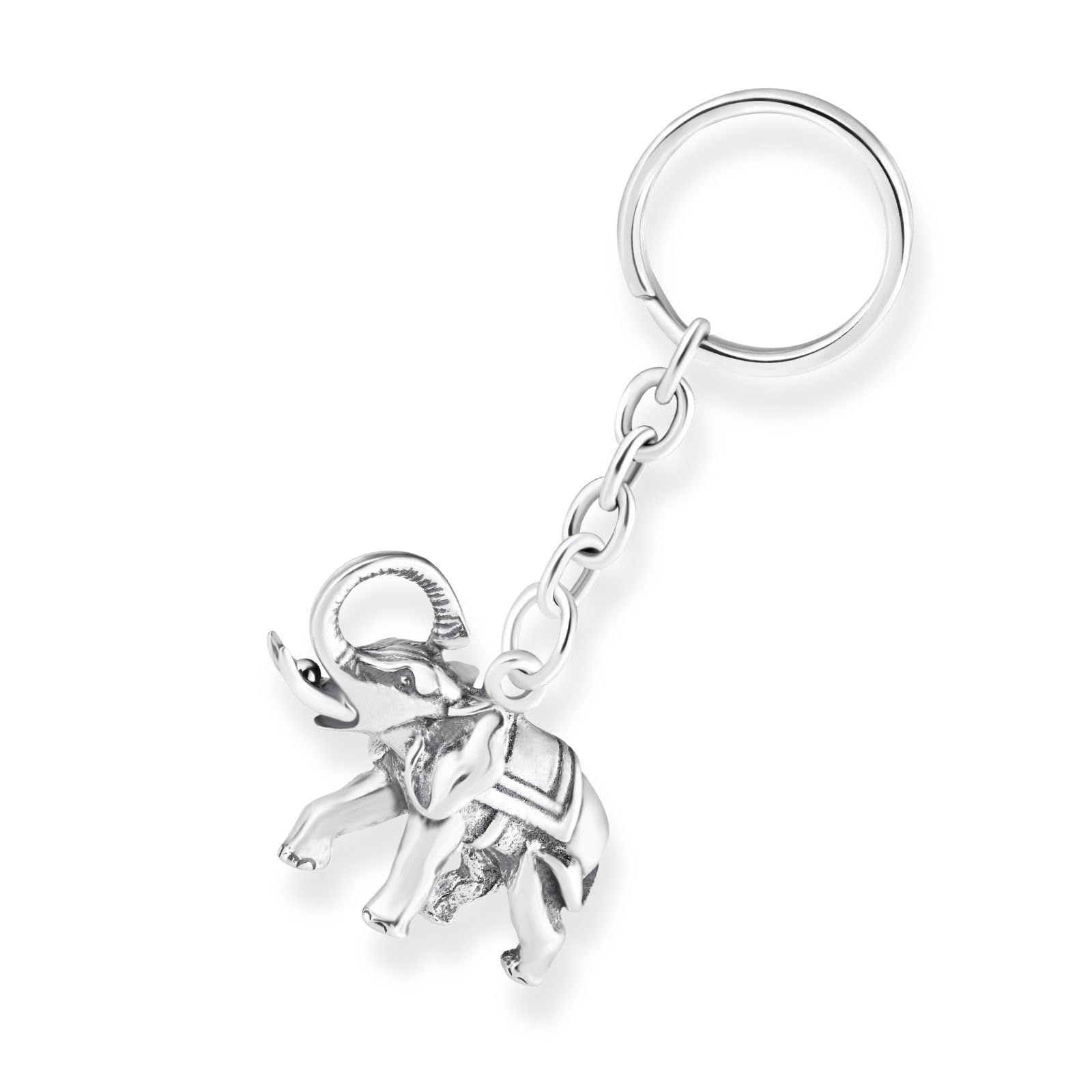 Herren Schlüsselanhänger Glücksbringer Elefant Aus Sterling Silber