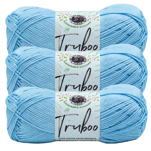 Image of (3 Pack) Lion Brand Yarn Truboo Yarn, Light Blue