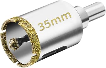 Meccion Diamond Hole Saw with Pilot Center Drill Bit 35mm Diamond Core Hole Cutter for Tile, Porcelain, Glass, Marble, Ceramic