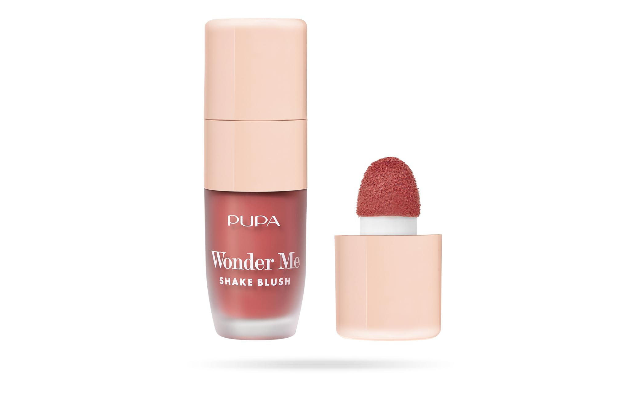 Pupa Blush Wonder Me Shake Liquid Facial Care Translucent New Texture Water Cream - Fresh and Radiant Complexion Clean Formula Made in Italy (Color 003 Strawberry Daiquiri)