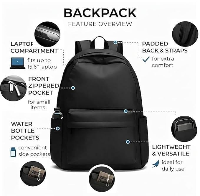 Image of 15.6 Inch Laptop Backpack for Men & Women, Light Weight