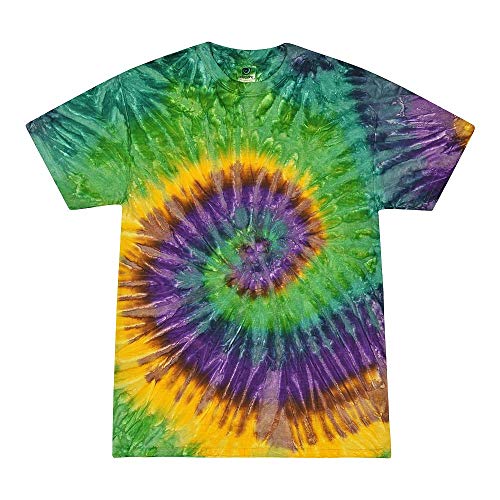 Colortone Camiseta Batik Unisex 'Swirl' | Camiseta Hippie Hombre Camiseta Hippie Mujer S - 5XL con Diferentes Estampados | Ropa Flower Power Mujer y Hombre de algodón | Mardi Gras, L