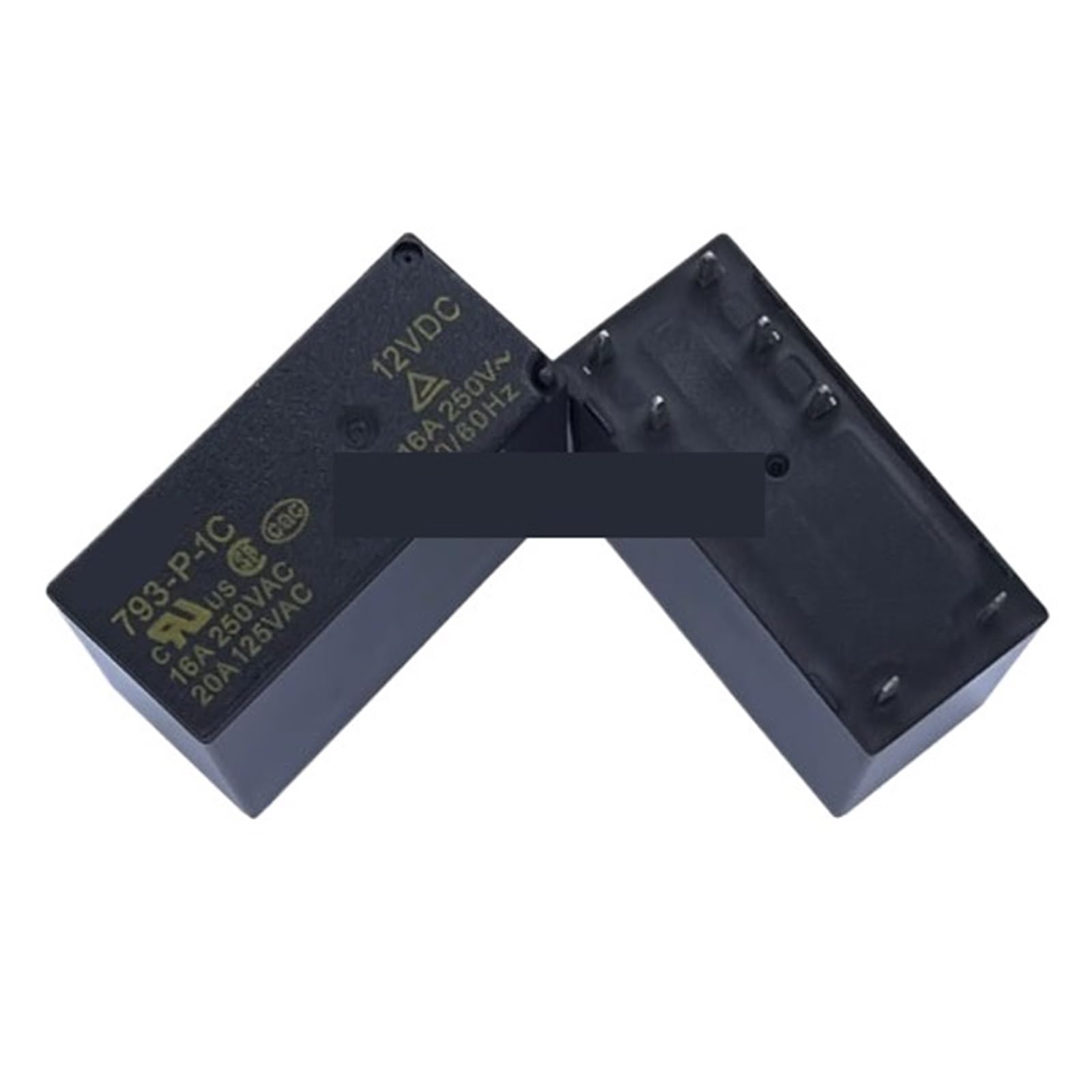 Relé electromecánico 793 P 1C de 12V CC y 16A con base de 8 pines para circuito impreso