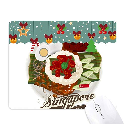 Tapis de souris de jeu Singapour Nasi Lemak pour créer un bureau de Noël chaleureux