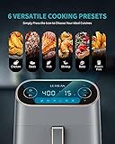 Ultrean Air Fryer, 9 Quart 6-in-1 Electric Hot XL Airfryer Oven Oilless Cooker, Large Family Size LCD Touch Control Panel and Nonstick Basket, ETL Certified, 1750W