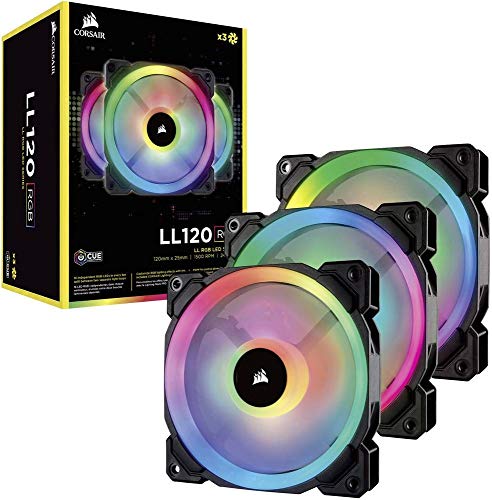 Corsair CO-9050072-WW 3X LL120 Dual Light Loop - Lente d'ingrandimento in PC, colore nero, RGB (L x A x P) 120 x 120 x 25 mm